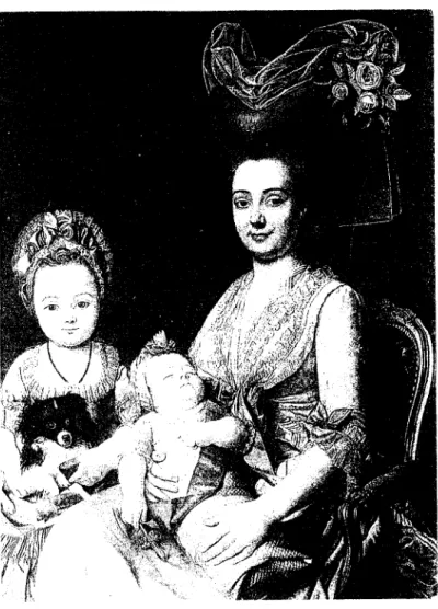 Figure  J.  Antoine Raspal, Madame Privat et ses deux filles,  vers  1775. 