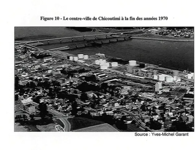 Figure 10 - Le centre-ville de Chicoutimi à la fin des années 1970