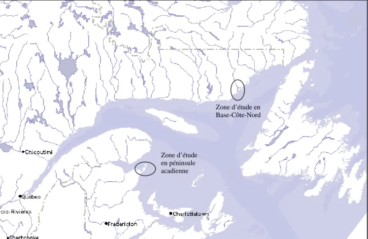 Figure 1 Localisation de l’aire d’étude. 