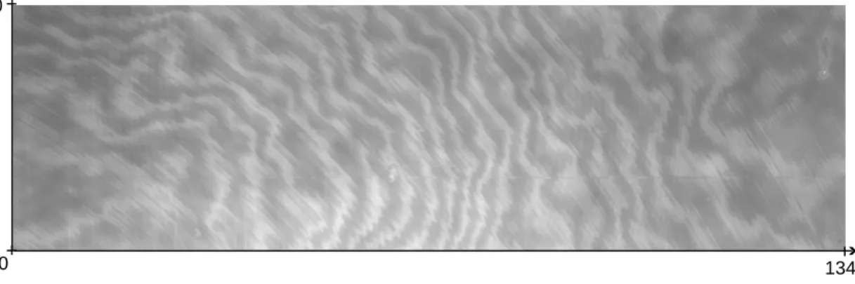 Fig. 2.8 – Figure d’interf´ erence de notre CCD pour une impulsion laser de 55 ps ` a 1064 nm.