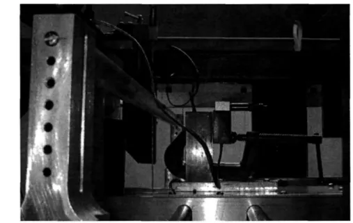 Figure 42: Photo du montage à une cellule de charge pour la traînée