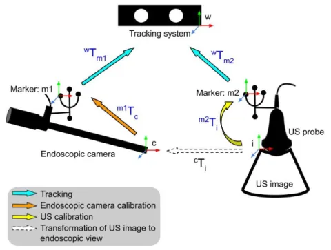 Figure 2.10 – Flowchart of registering a US image to an endoscopic camera.