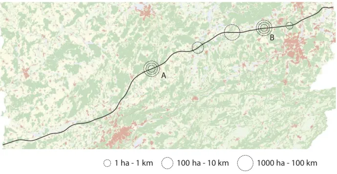 Figure 4 : Exemple de la contribution à la connectivité  JOREDOHGXJUDSKHSD\VDJHUGHFKDTXHOLHQDMRXW«SRXU XQSURޘOHVSªFH