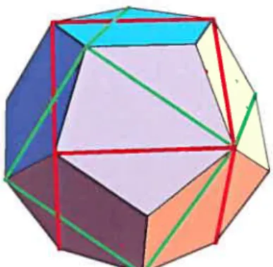 FIG. 2. deux des cinq cubes inscrits dans le dodécaèdre