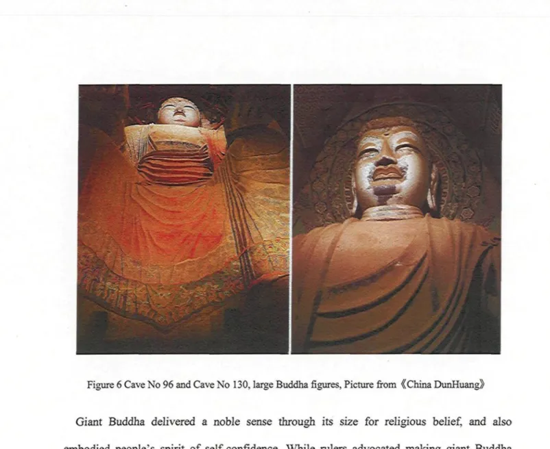 Figure 6 Cave No 96 and Cave No 130, large Buddha figures, Picture from ((China DunHuang))