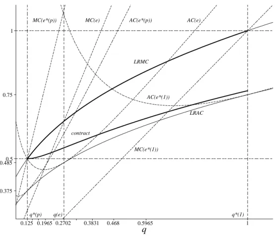 Figure 4: The equilibrium contract of example 3.