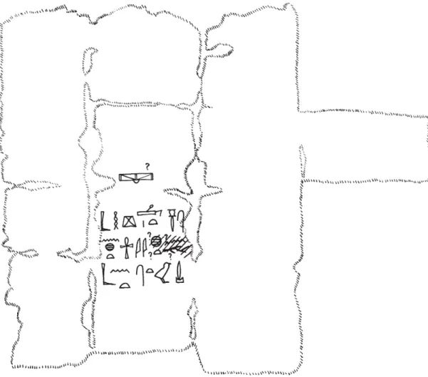Fig. 3.  Papyrus Brooklyn 47.218.18 verso  : copie du texte (© A. Pillon).