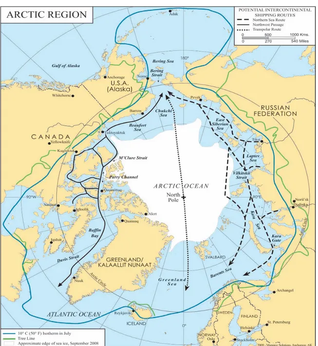 Figure 5 : Routes maritimes potentielles 