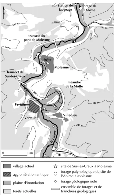 Fig. 3 – Hydrogrammes de crue de la Laigne établis à partir des  enregistrements de la station de jaugeage située au nord de la  commune de Molesme