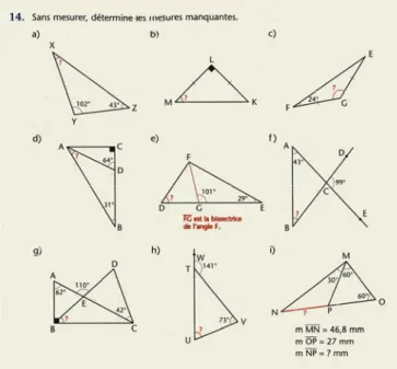 Figure 5 Exemples - Rechercher une mesure 