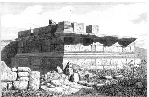 Fig. 3a. — Le monument de Kafr Hawâr, d’après Félicien Caignart de Saulcy (1853, Atlas, pl