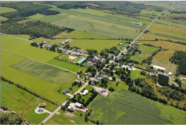 Figure 2. Vue aérienne du village de Saint-Camille 