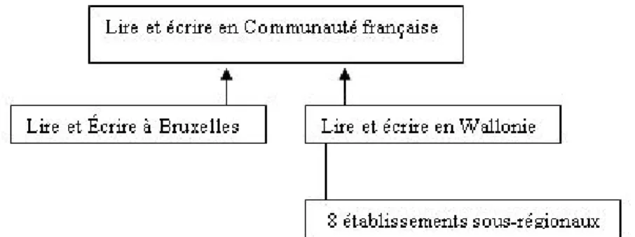 Figure 4 : Organigramme de la Fédération Lire et Écrire 