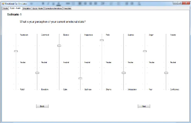 Figure 6. Le quiz posé avant un scénario 