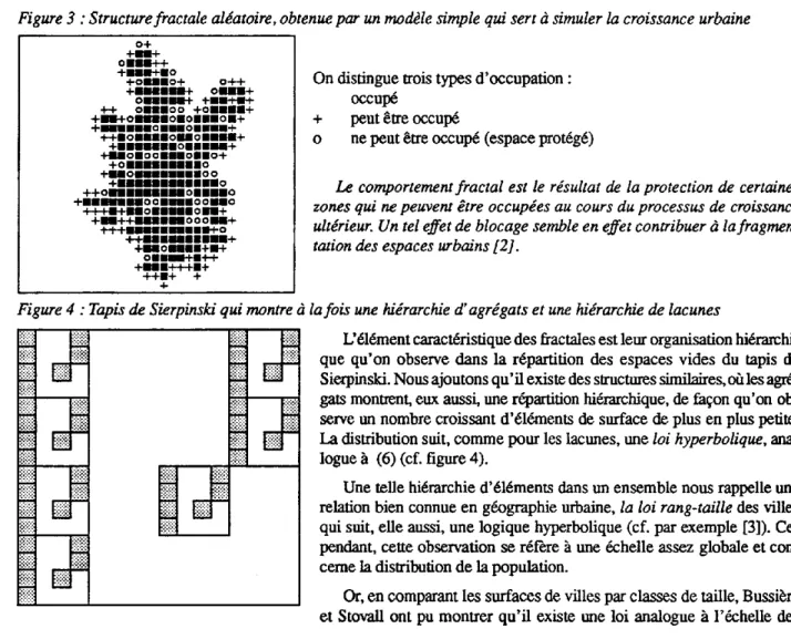 Figure 3: Structure fractale  aléatoire, obtenue par un modèle simple qui sert à simuler la croissance urbaine 