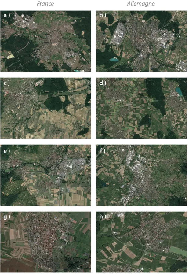 Figure 1. 8 : Urbanisation à proximité de la frontière franco-allemande (source : GoogleEarth –  2009) 
