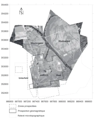 Fig. 3. Photographies aériennes redressées montrant le système des paléochenaux (Chr. Petit, V. Ollive). 