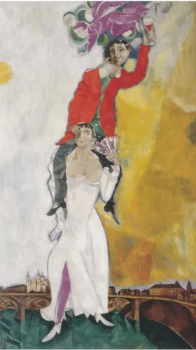 Figure 2 Double portrait au verre de vin (M. Chagall) 1917-1918 