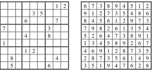 Figure 1.1. A puzzle (Royle17#3) and its solution 