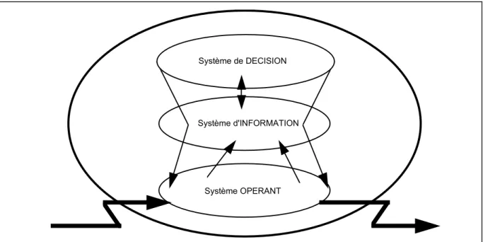 Figure 2 : La vision classique d'un système organisé (modèle OID)  Ce schéma permet de décrire un système quelconque