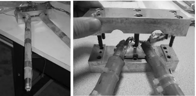 Fig. 4 shows the two superstructures. They were made of three parts: the top mass, the supporting column and the base.