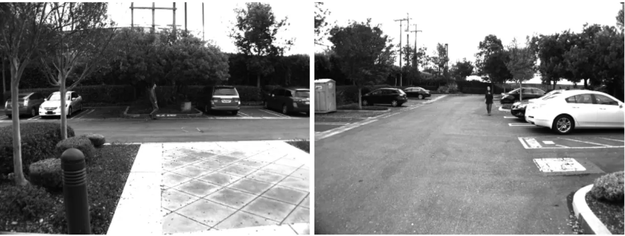 Fig. 3. Example images from evaluation streams. Background and pedestrian identity and clothing vary strongly between video streams, and lighting conditions are less than optimal.