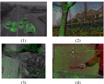 Figure 7. Optical Flow estimation by Nearest Neighbour Search in the Local Jet Feature Space.