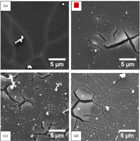 Fig. 4. SEM/EDS spectra for ﬂ uoride, zirconium and chromium components in coatings formed on aluminium in SurTec 650 chromitAL solution (40 °C, pH 3.9) at the OCP and −0.5 and −1.5 V SCE for 1200s and −0.5 V SCE for 2400s.