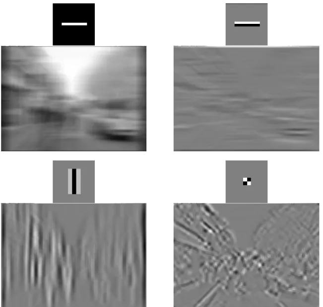 Figure 5: Four examples of Haar filters approximating multiscale derivatives 