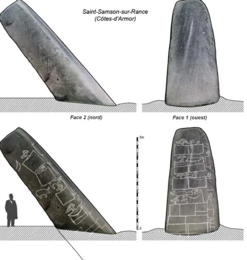 Figure 10: Faces nord et ouest de la stèle.