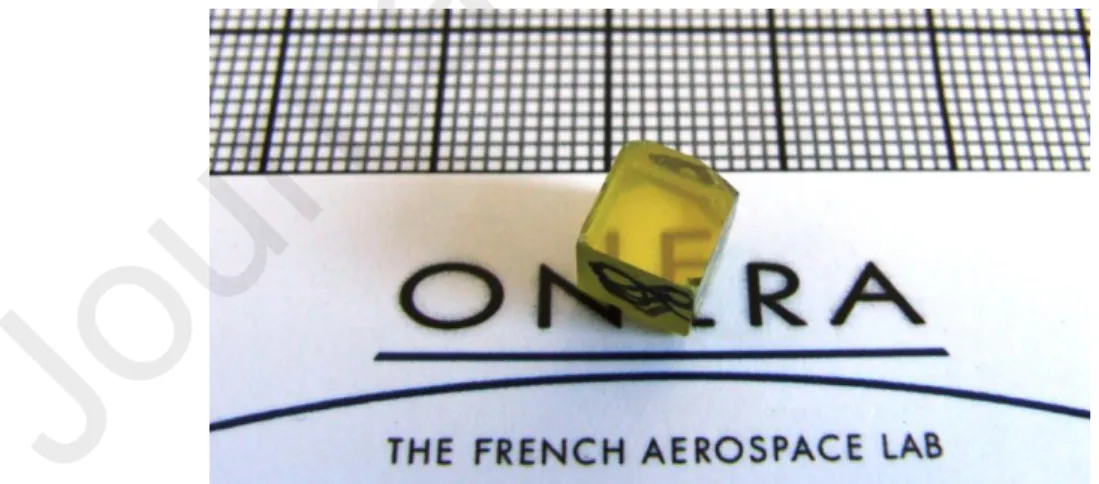 Figure 6 - Picture of the oriented crystal used for the optical characterizations 