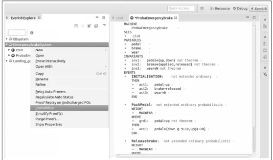 Figure 3: Probabilistic plugin to the Rodin platform