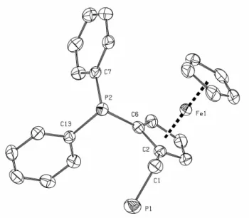 Fig. 1. ORTEP drawing of diphosphine 2. 