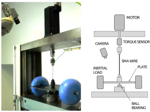 Figure 1: (a): Photograph of the experimental setup. (b): Schematic view showing the main components.