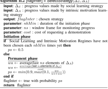 Fig. 7: Evaluation of the performance of the robot with respect to the number of actions performed, under different learning algorithms