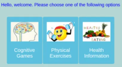 Fig. 2. The developed interface with the potential activities