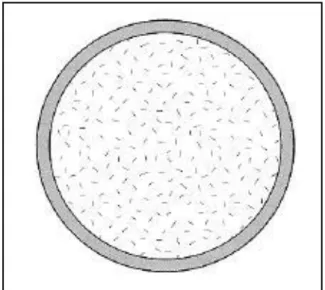 Figure 10. Le modèle de Terre de Cordier avec une croûte mince et un intérieur en fusion  (Deparis &amp; Legros, 2000, p.280) 