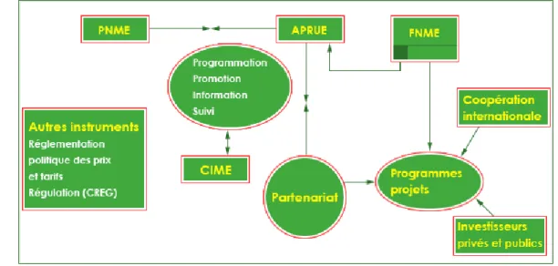 Figure 8. Schéma du dispositif de mise en œuvre du PNME [8] 