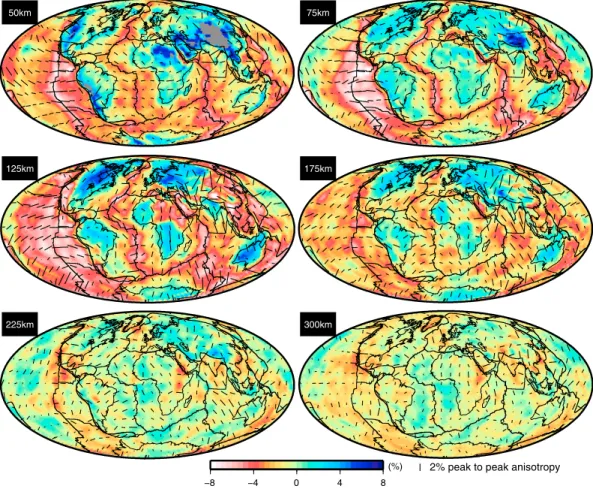 Figure 7. Depth maps of the V SV parameter and 