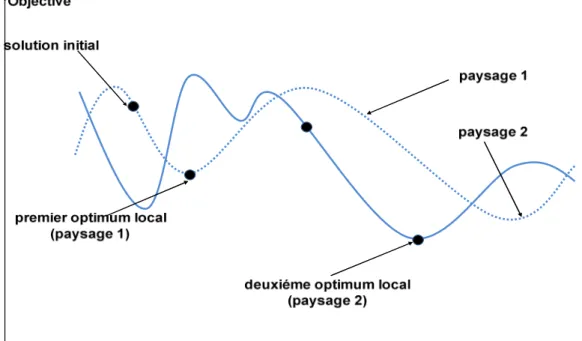 Figure 6 : Voisinage Variable utilisant deux structures de voisinage 