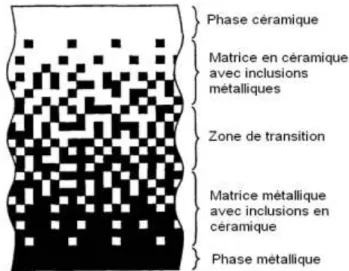 Figure I.3 : Variation continue de la microstructure (schématisée) 