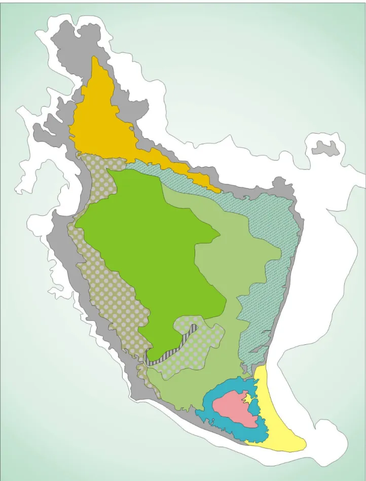 Figure 9 : Carte écologique de l'îlet Kahouane. Légende page suivante.
