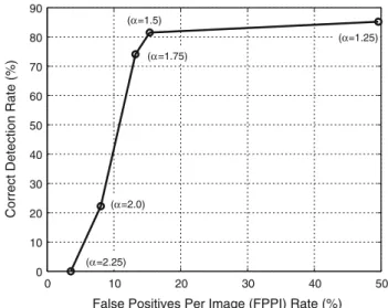 Fig. 14 The ROC curve of the method proposed on the Stereopolis database