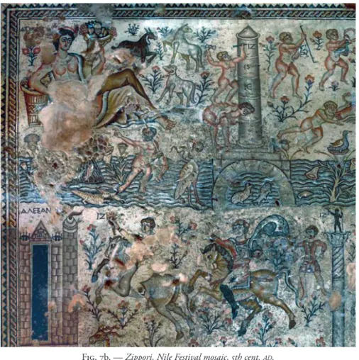 Fig. 7b. — Zippori, Nile Festival mosaic, 5th cent.  AD . 