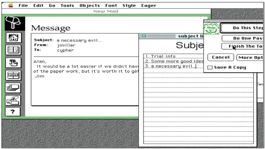 Figure 20 : Confirmation de fin de tâche dans le menu Eager 