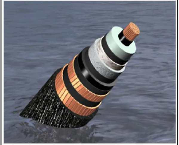 Figure 1.37 Câble XLPE sous-marine pour HVDC  Tirée de Nexans (2018) 