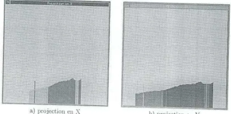 Figure 4 : Projections extraites d’un relief décoré avec sa planimétrie 