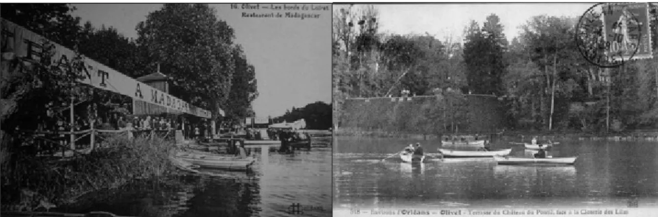 Figure 1 : Guinguette « Le Madagascar » et nautisme sur le Loiret à Olivet 