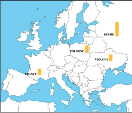 Figure 4 : Principales réserves de gaz de schiste en Europe techniquement exploitables [6]