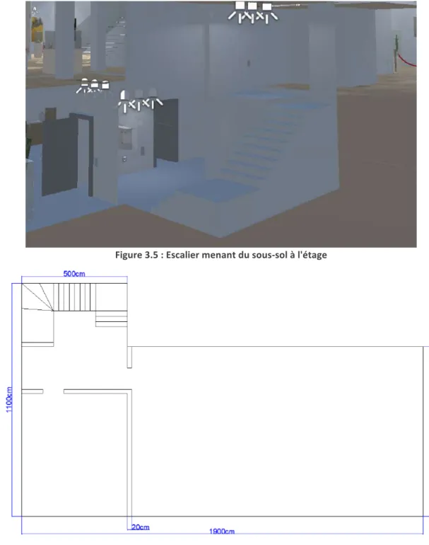 Figure   3.6   :   Plan   2D   du   sous-­‐sol   